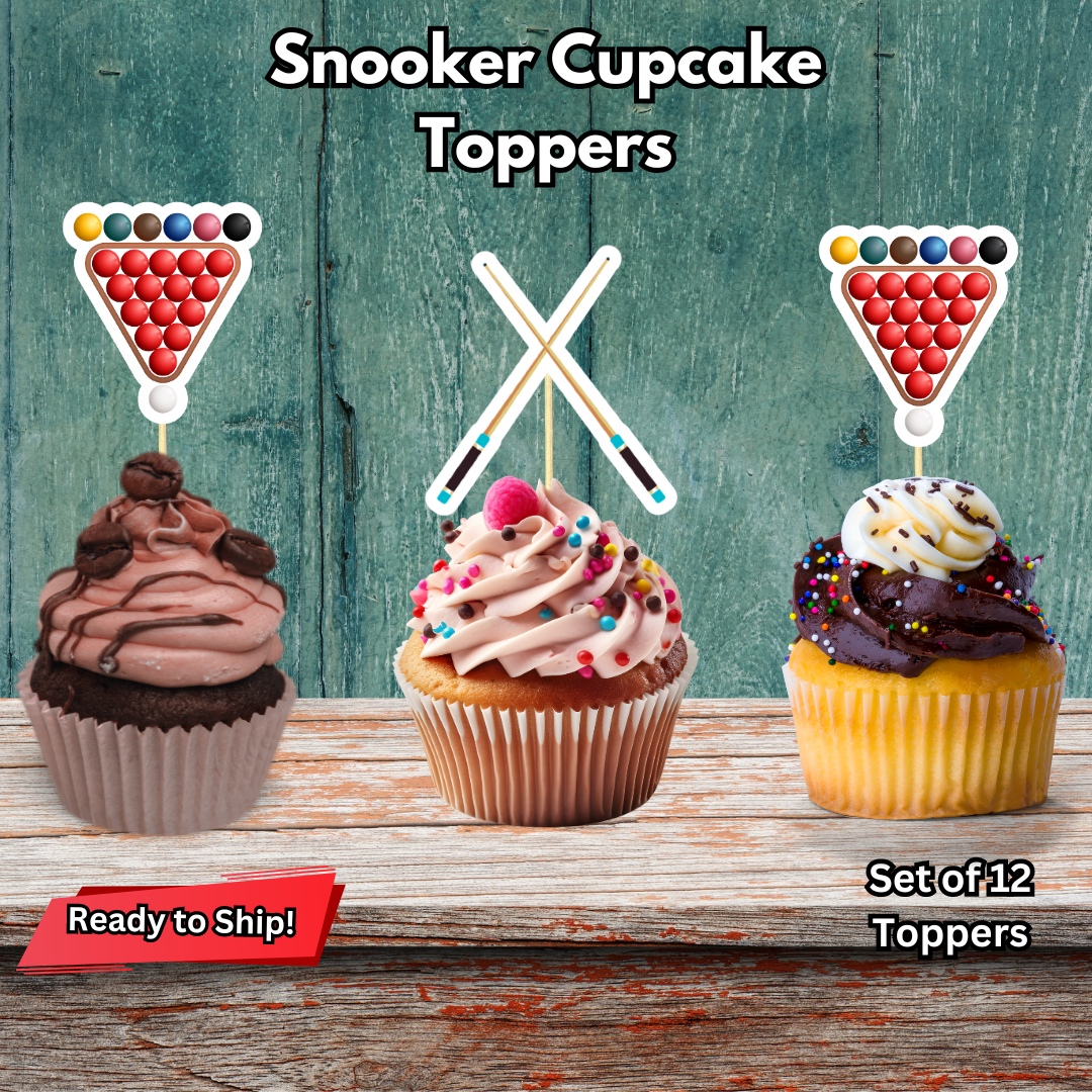 Snooker Cupcake Toppers