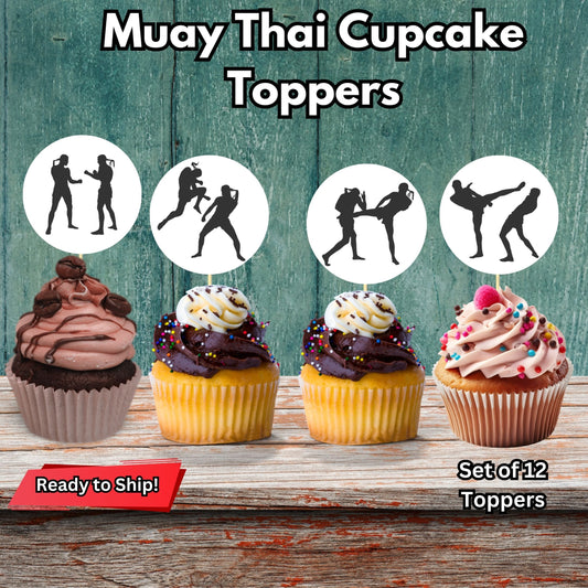 Muay Thai Cupcake Toppers