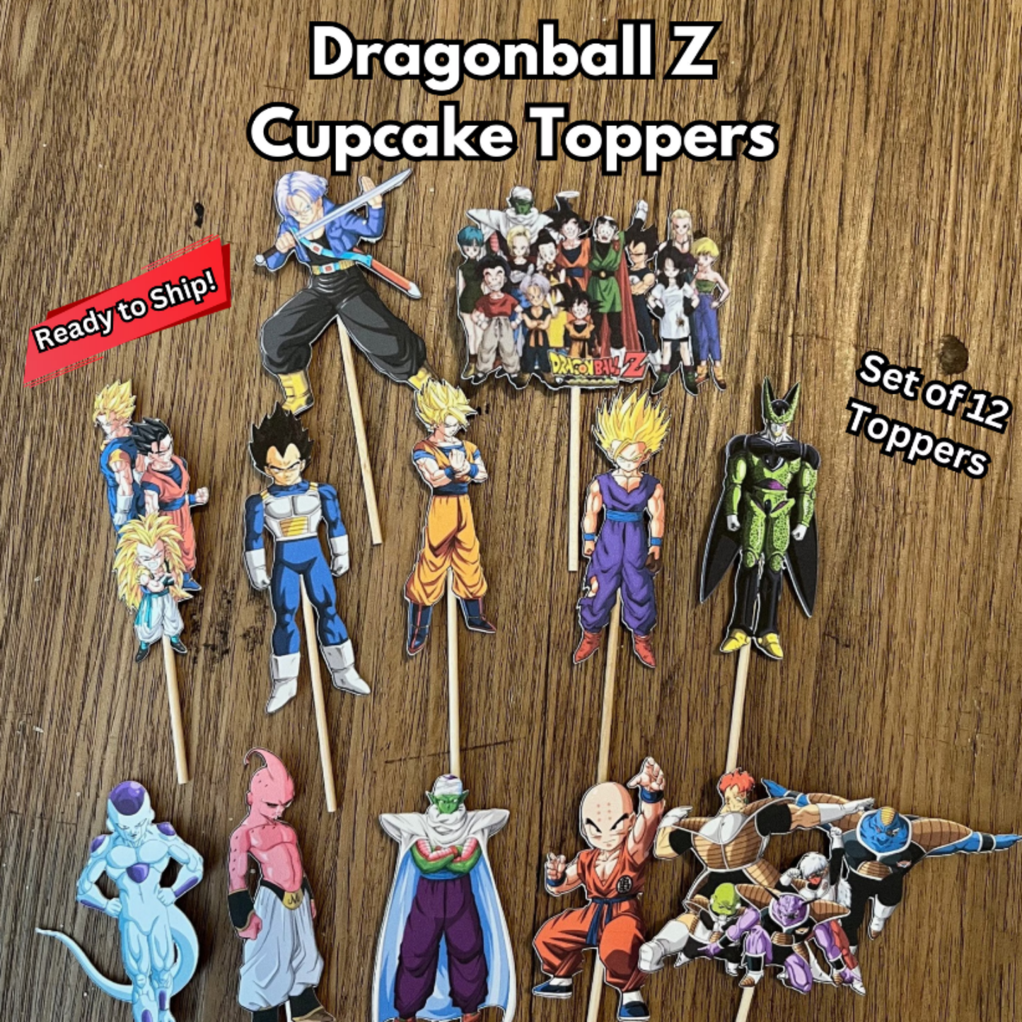 Dragonball Z Inspired Cupcake Toppers