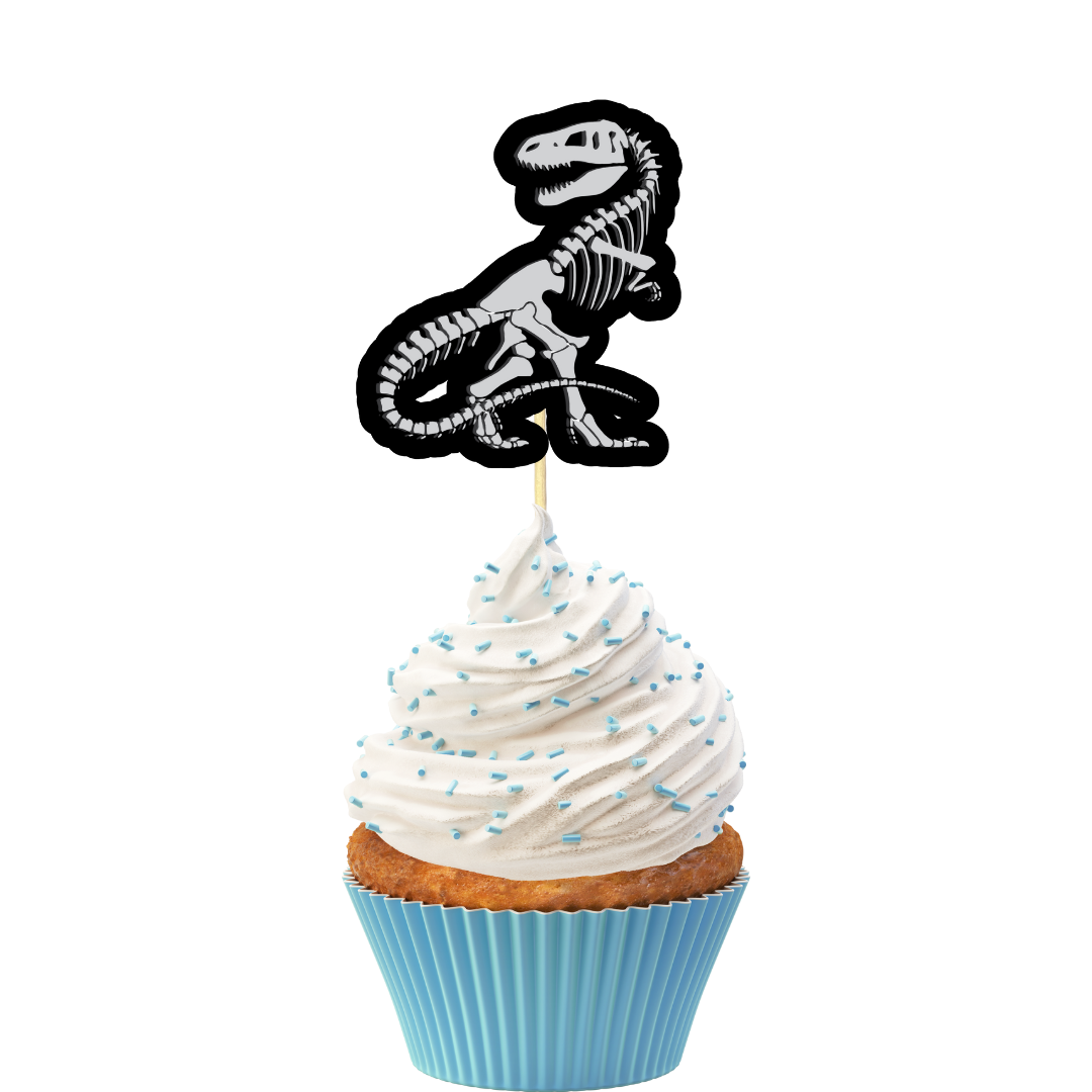 Fossil Dinosaur Cupcake Toppers