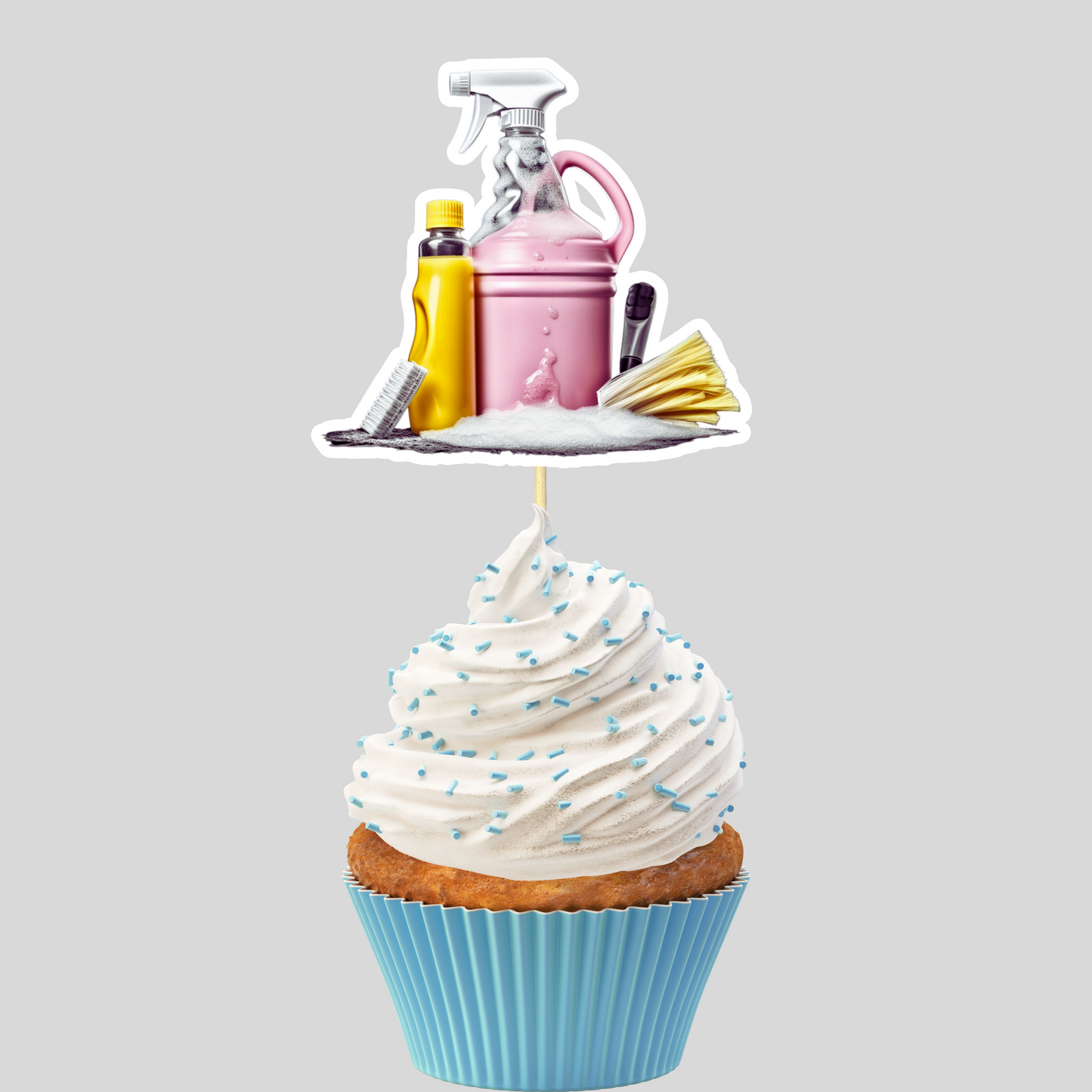 House Cleaning Cupcake Toppers