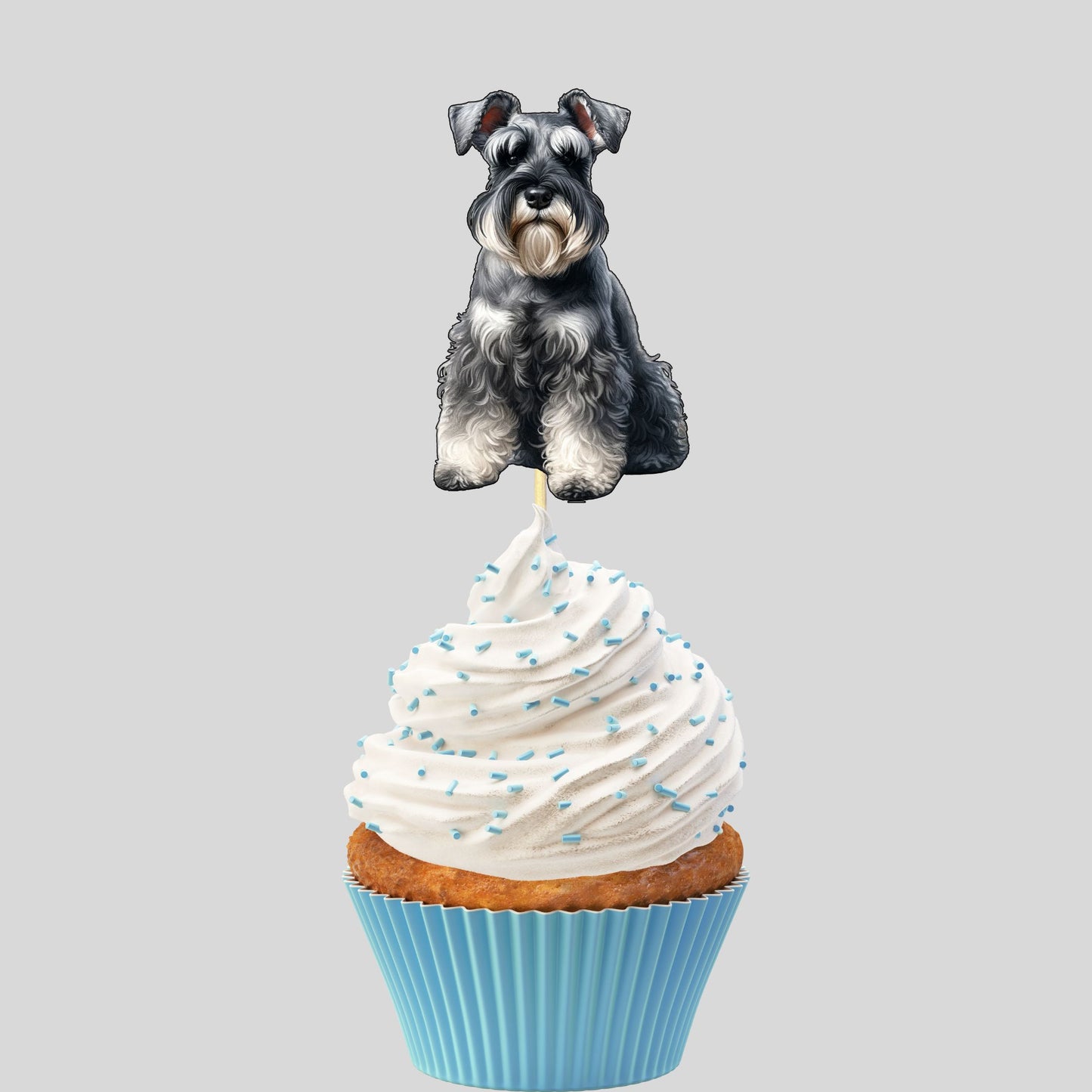 Schnauzer Cupcake Toppers