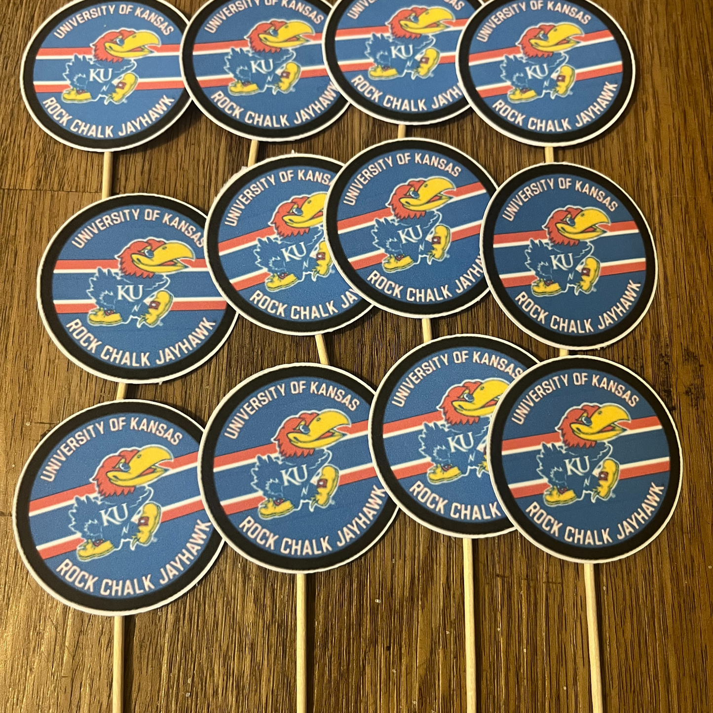 Kansas University Cupcake Toppers