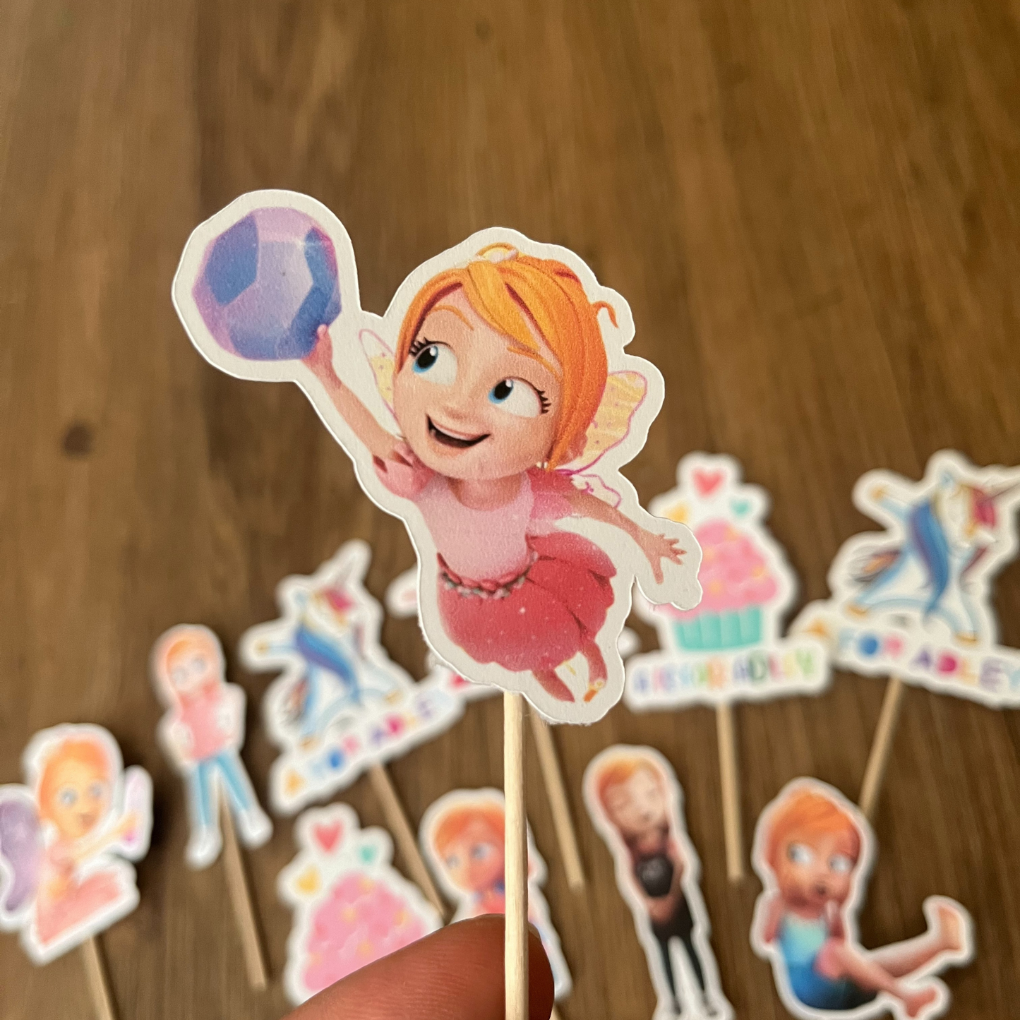 A for Adley Cupcake Toppers