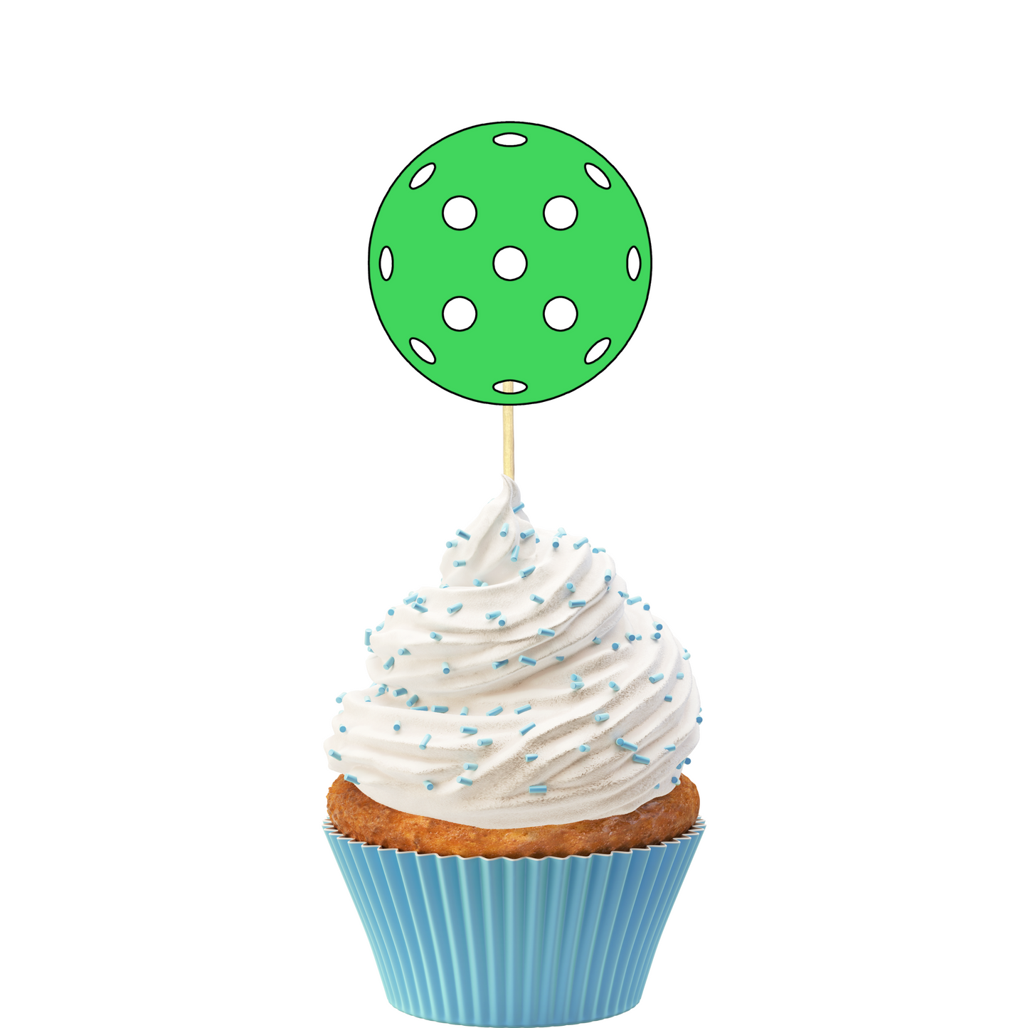 Paddle and Ball Cupcake Toppers