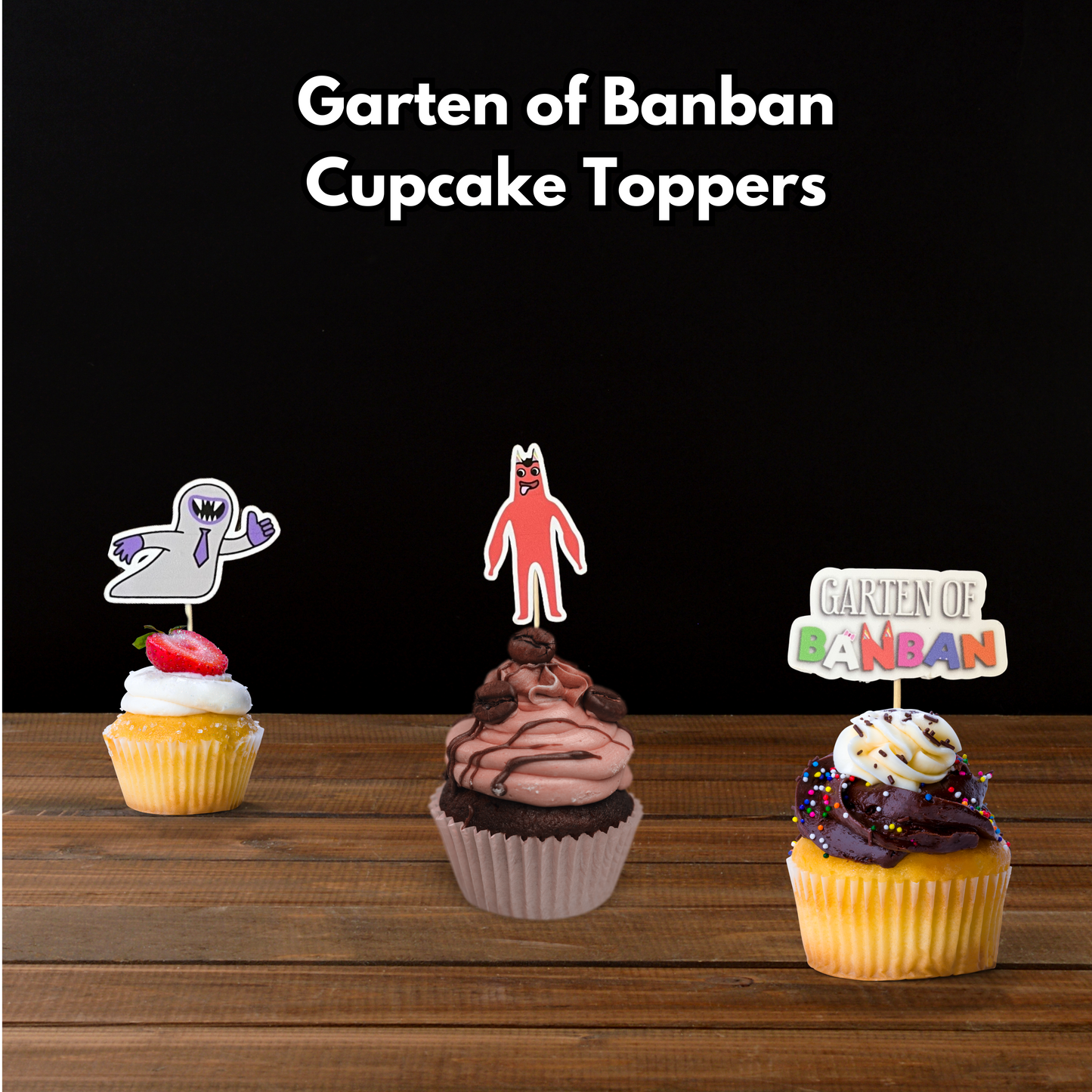 Garten of Banban Cupcake Toppers