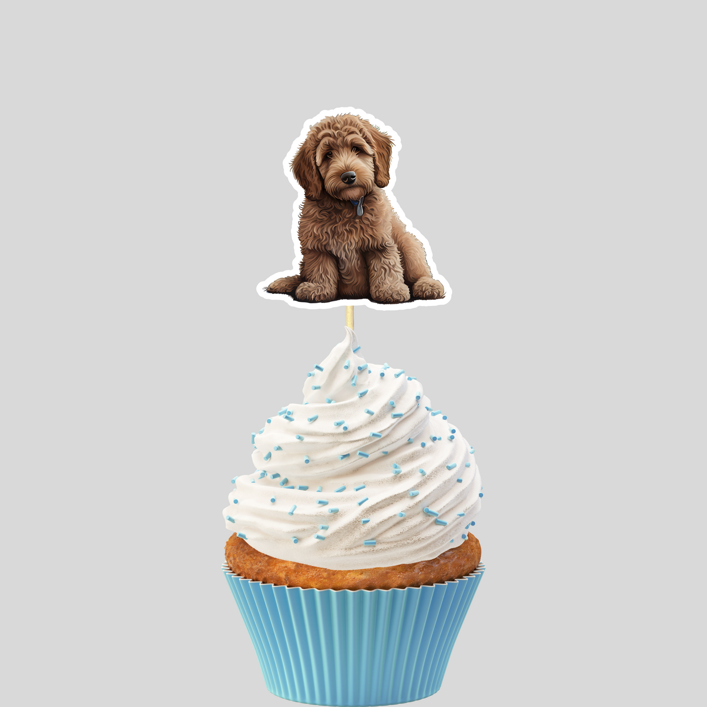 Labradoodle Cupcake Toppers