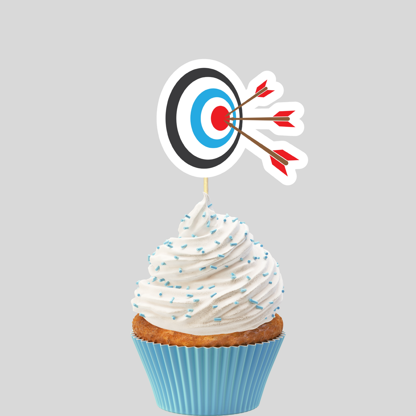 Archery Target Cupcake Toppers