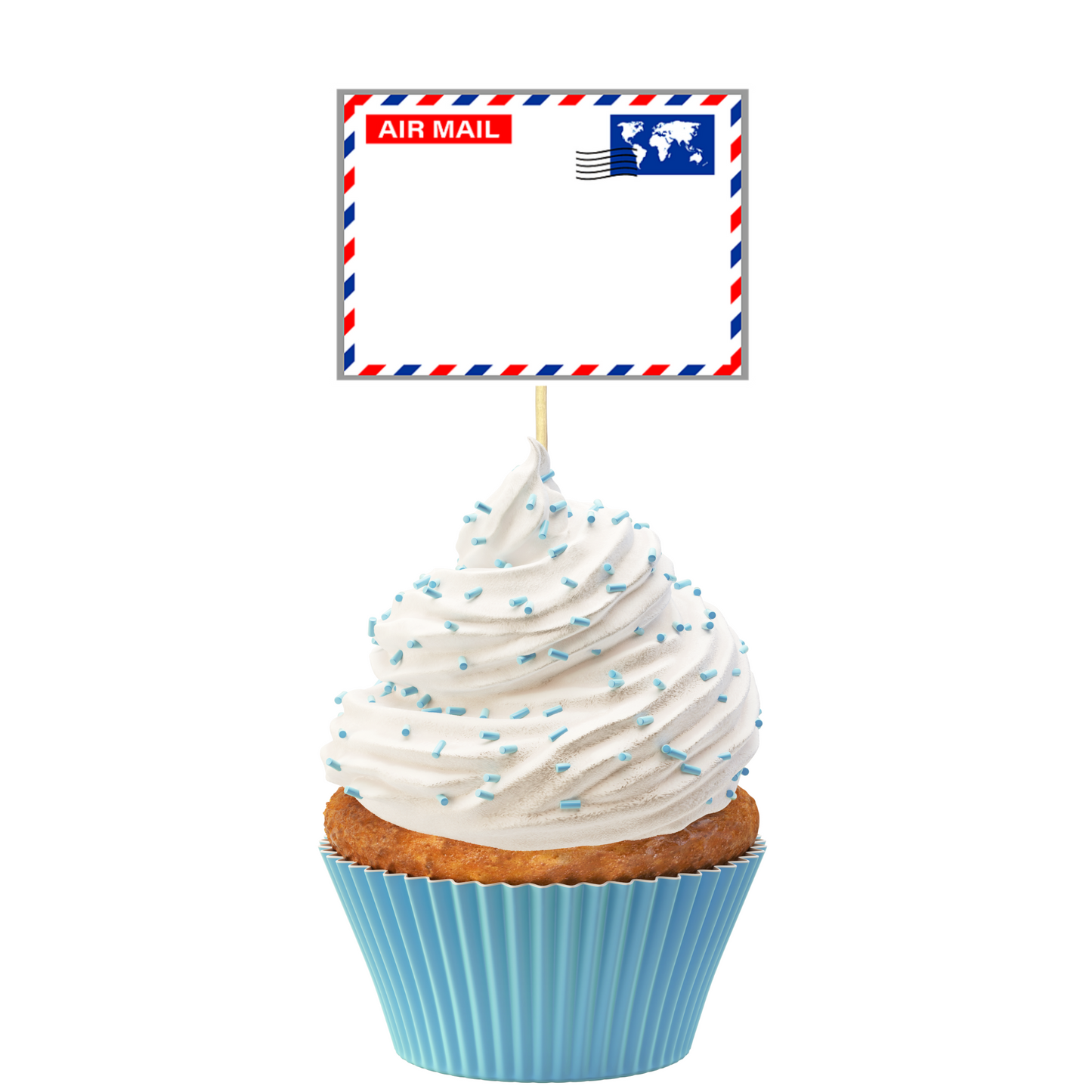 USPS Mail Carrier Inspired Cupcake Toppers