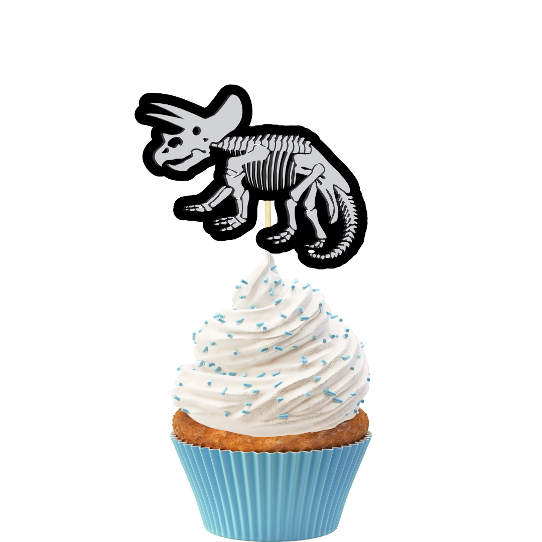 Fossil Dinosaur Cupcake Toppers