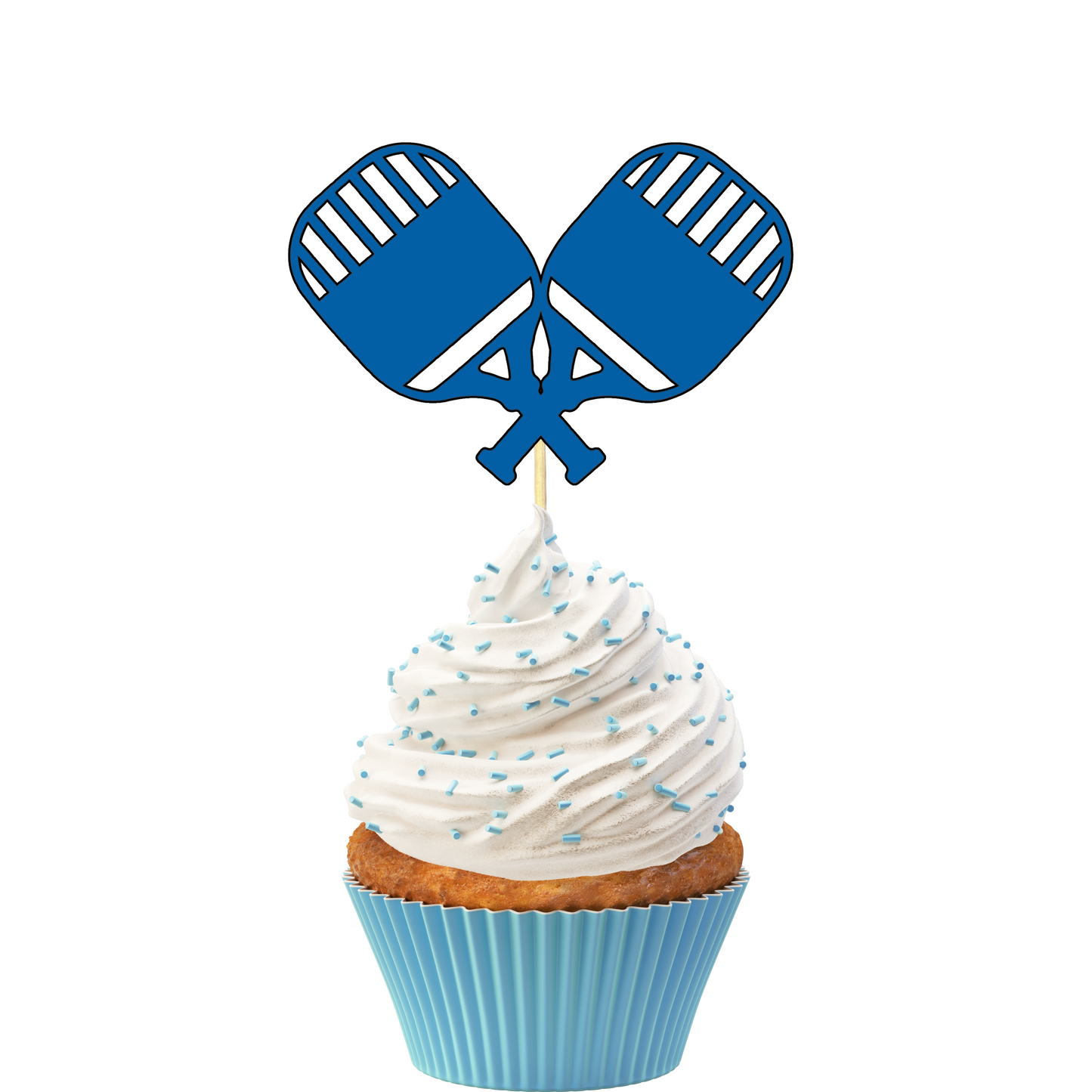 Paddle and Ball Cupcake Toppers