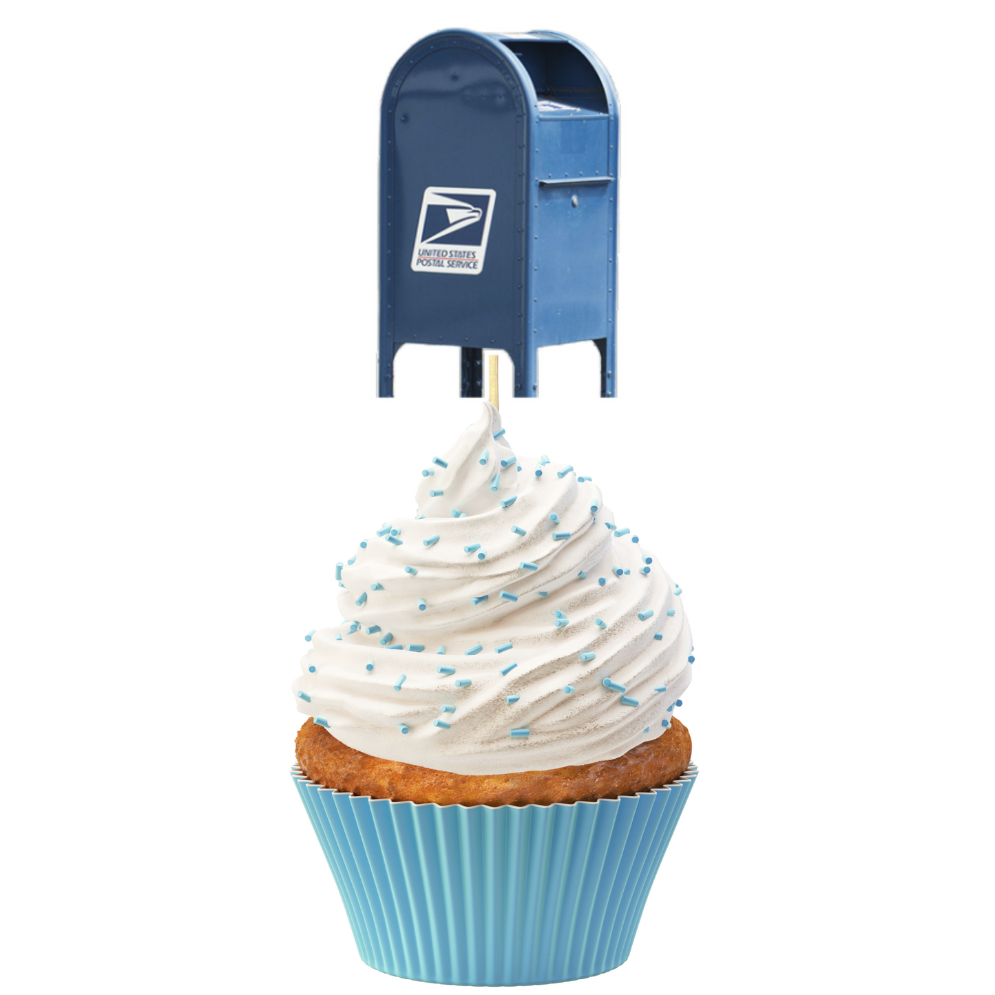 USPS Mail Carrier Inspired Cupcake Toppers