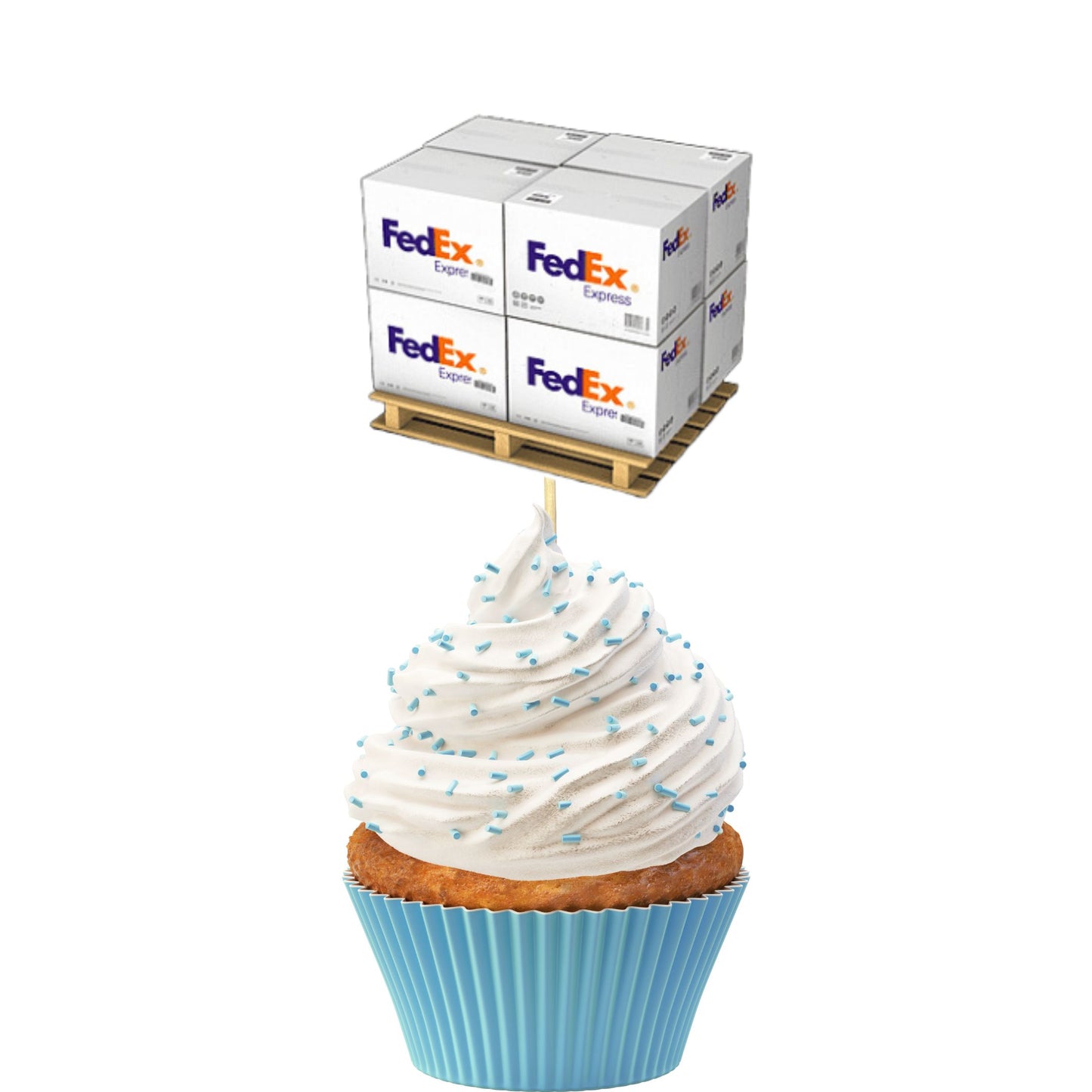 FedEx Cupcake Toppers