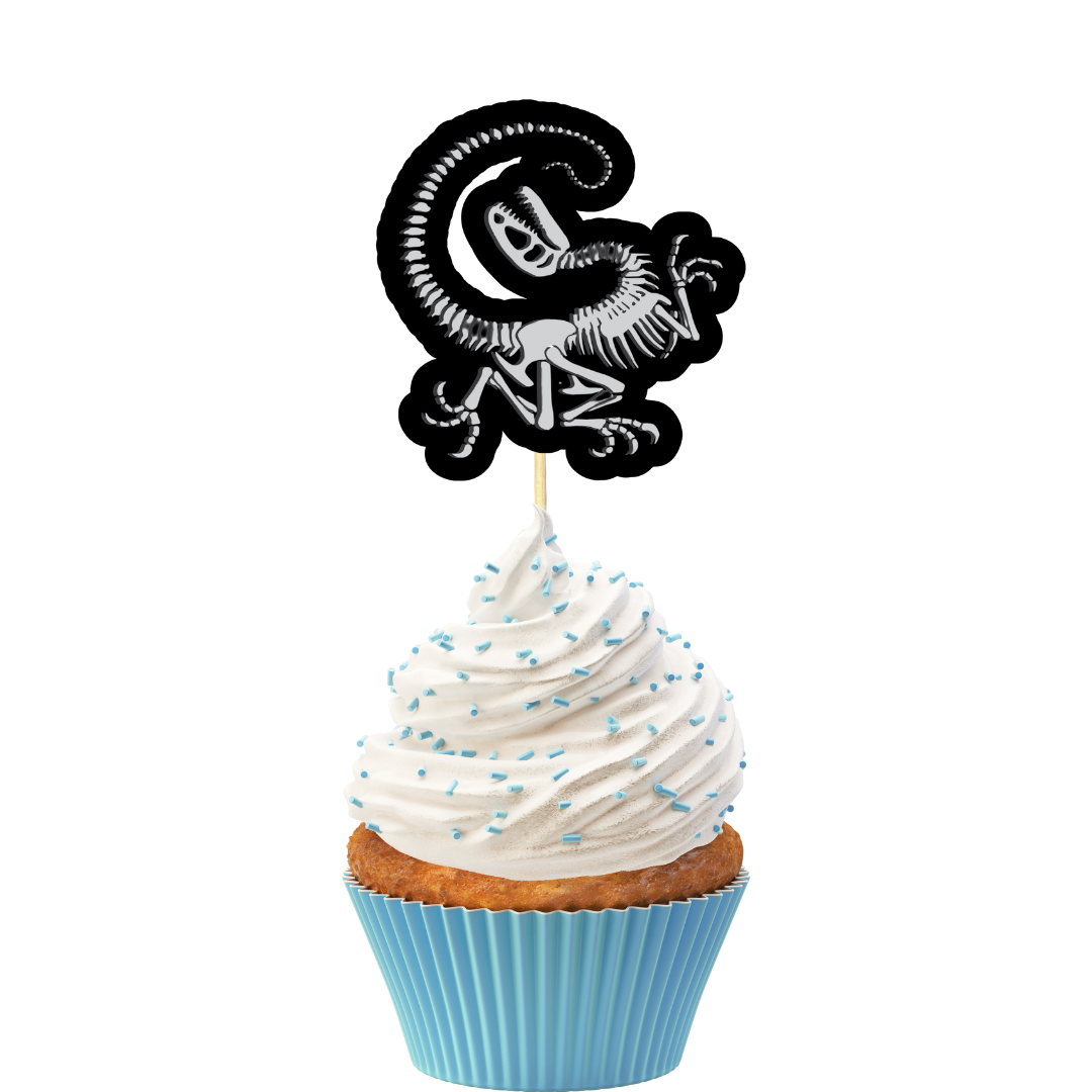 Fossil Dinosaur Cupcake Toppers