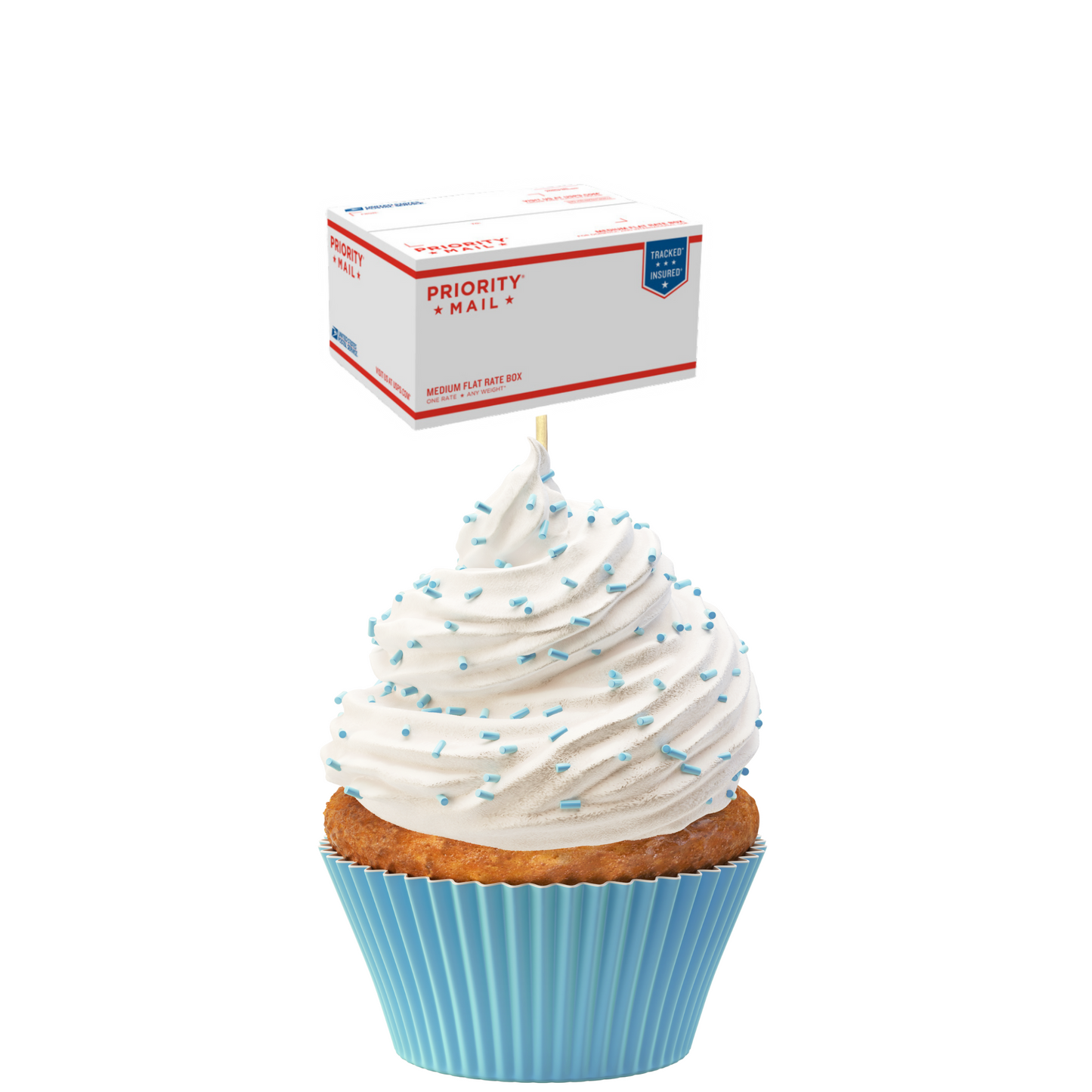 USPS Mail Carrier Inspired Cupcake Toppers