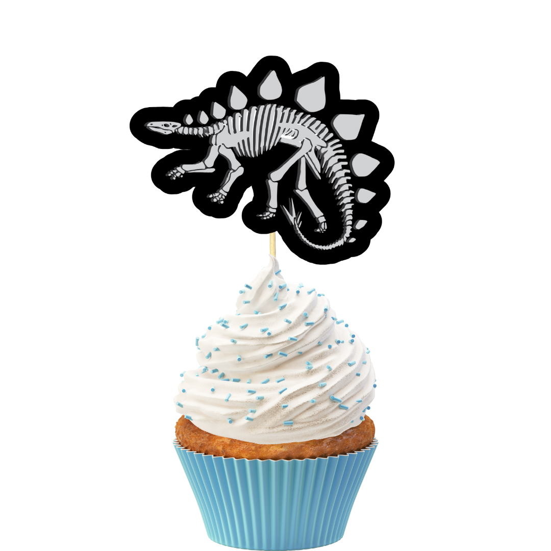 Fossil Dinosaur Cupcake Toppers