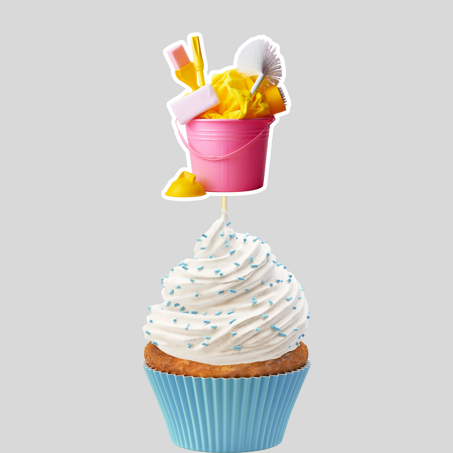 House Cleaning Cupcake Toppers