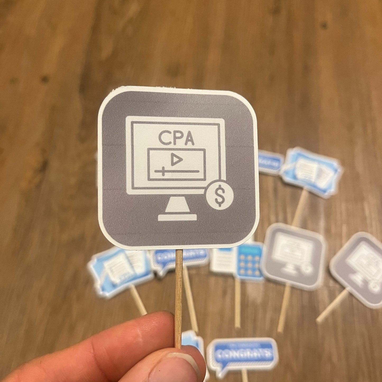 CPA Exam Cupcake Toppers