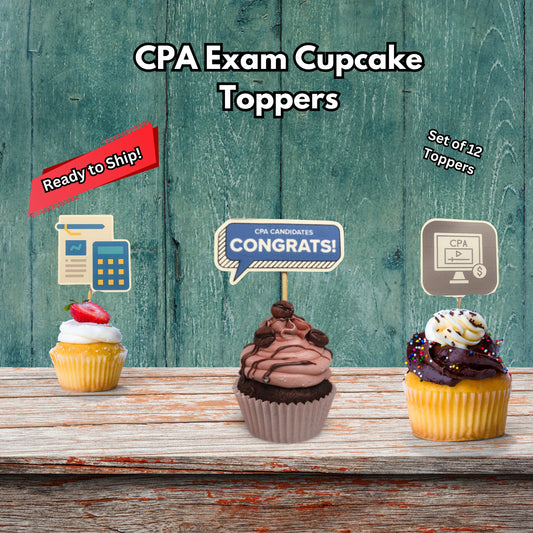 CPA Exam Cupcake Toppers