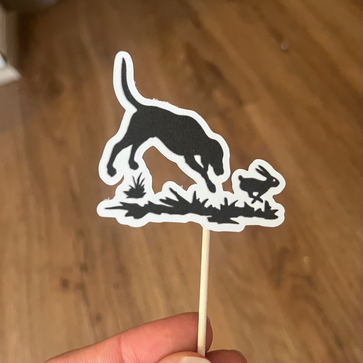 Rabbit Hunting Cupcake Toppers