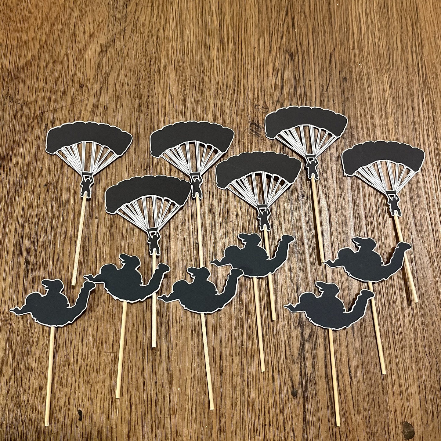 Sky Diving Cupcake Toppers