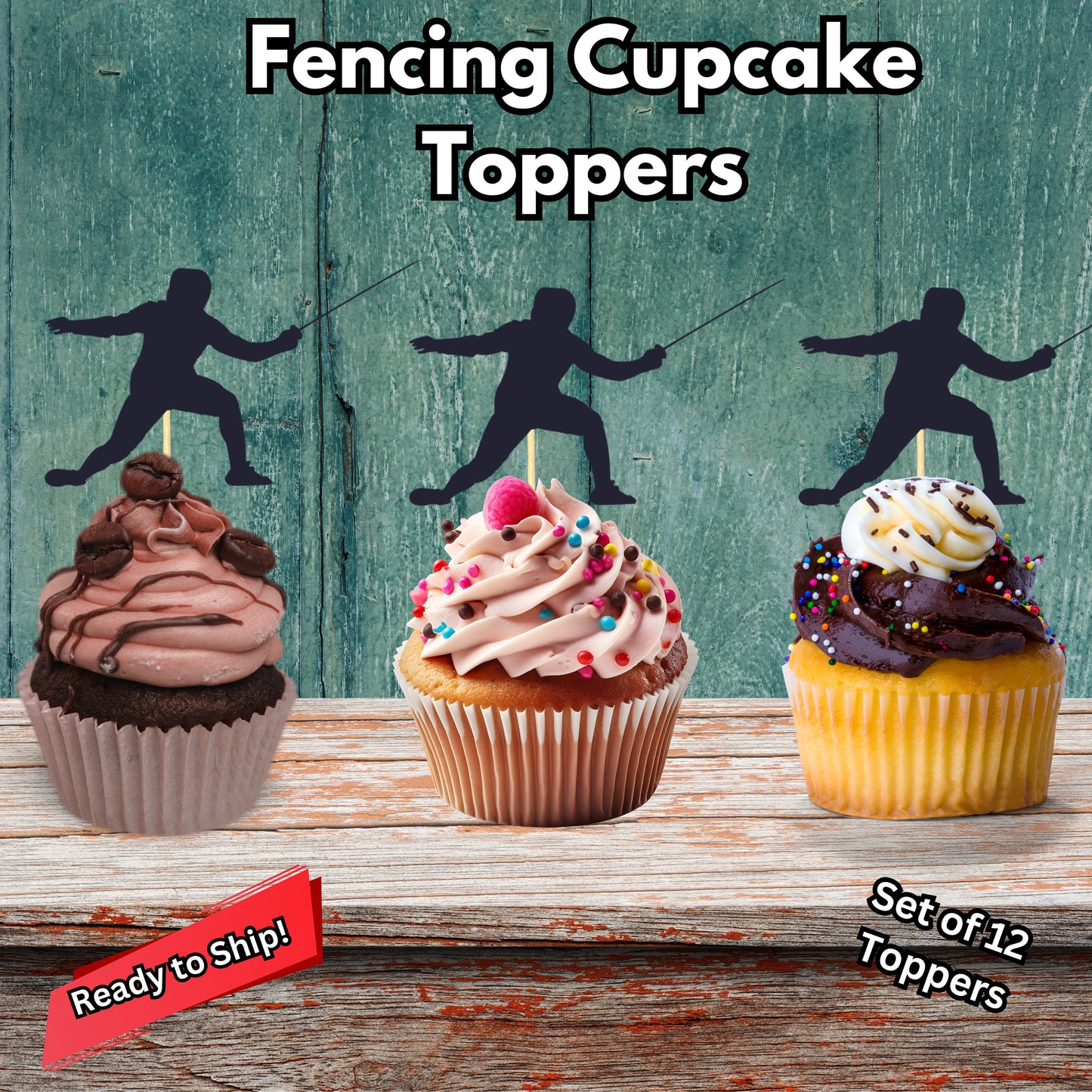 Fencing Cupcake Toppers