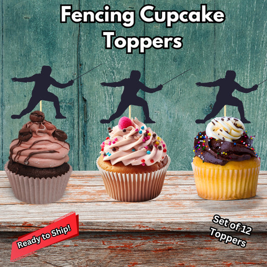 Fencing Cupcake Toppers