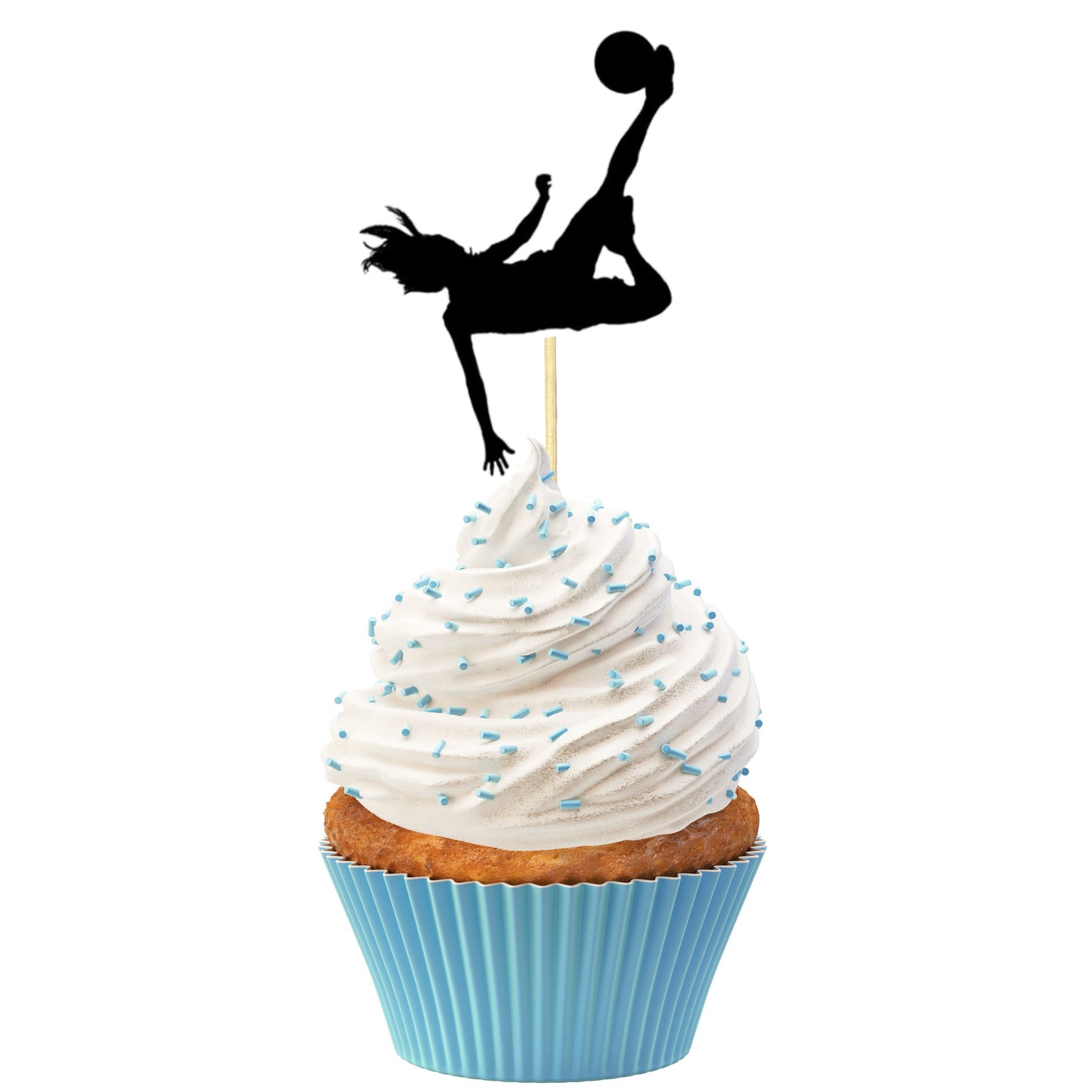 Female Soccer Cupcake Toppers