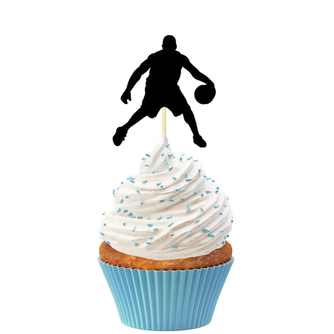 Mens Basketball Cupcake Toppers