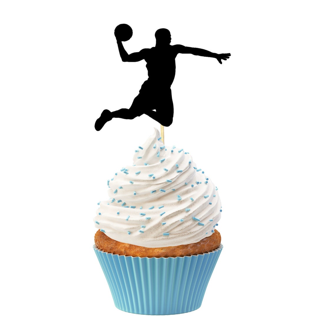 Mens Basketball Cupcake Toppers