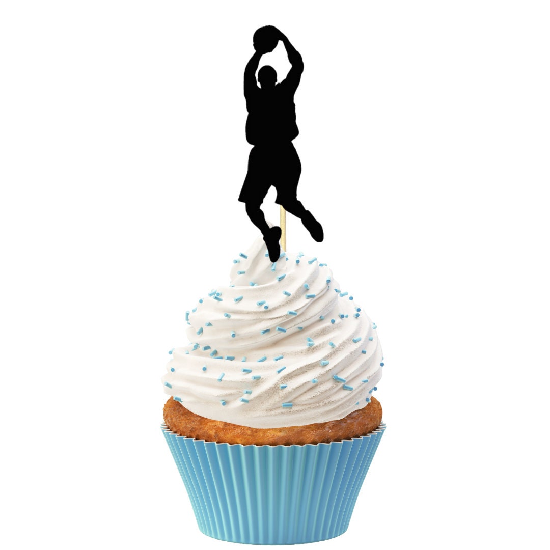 Mens Basketball Cupcake Toppers