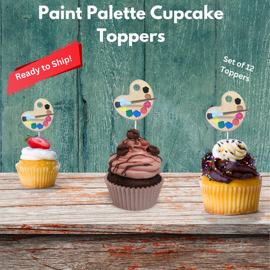 Paint Palette Cupcake Toppers