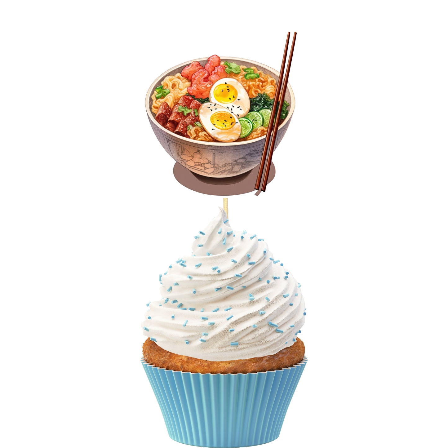 Ramen Cupcake Toppers