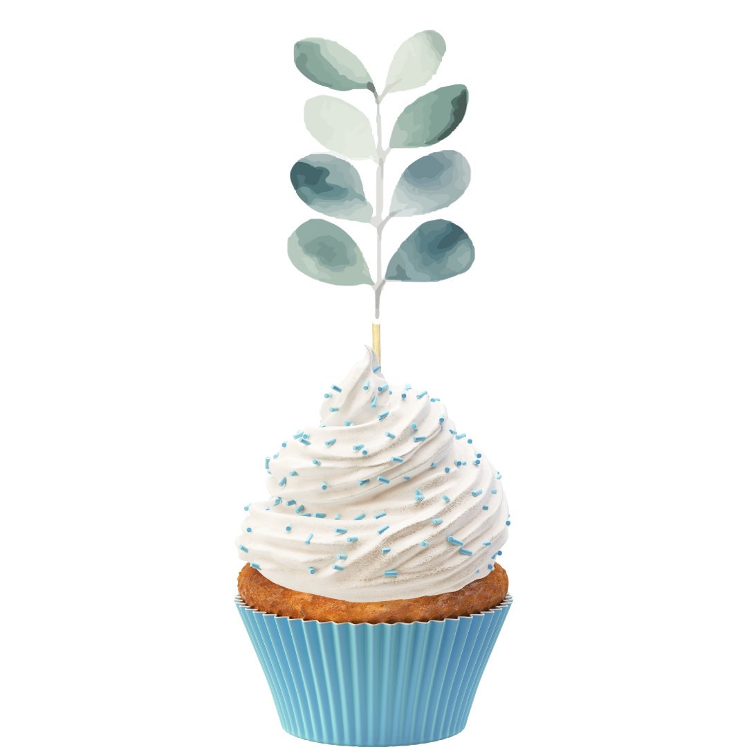 Eucalyptus Cupcake Toppers