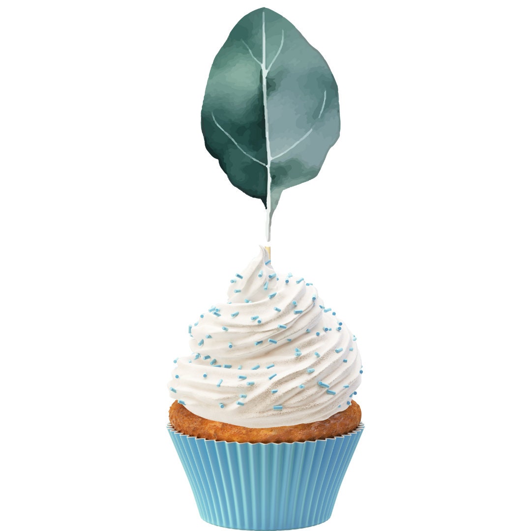 Eucalyptus Cupcake Toppers