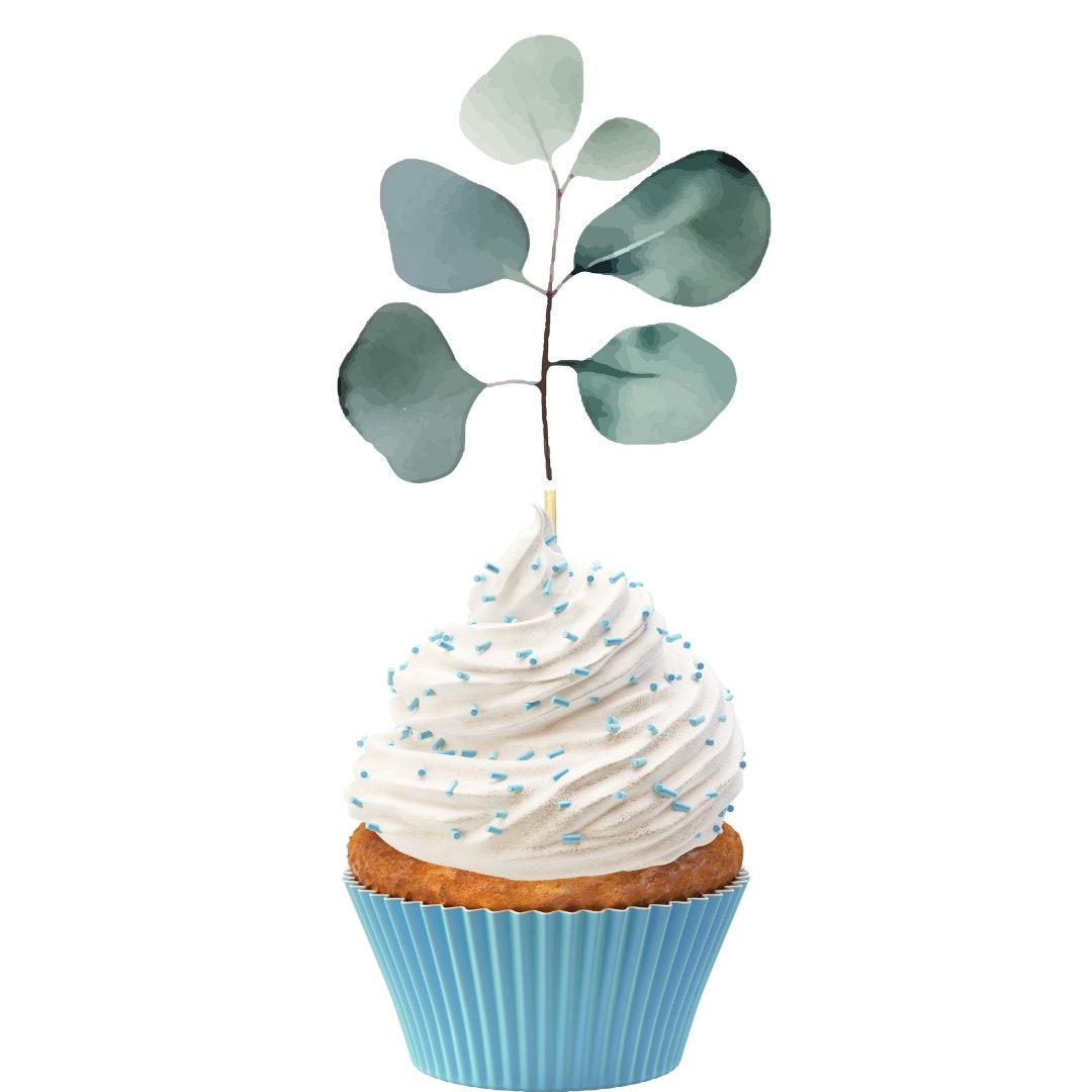 Eucalyptus Cupcake Toppers