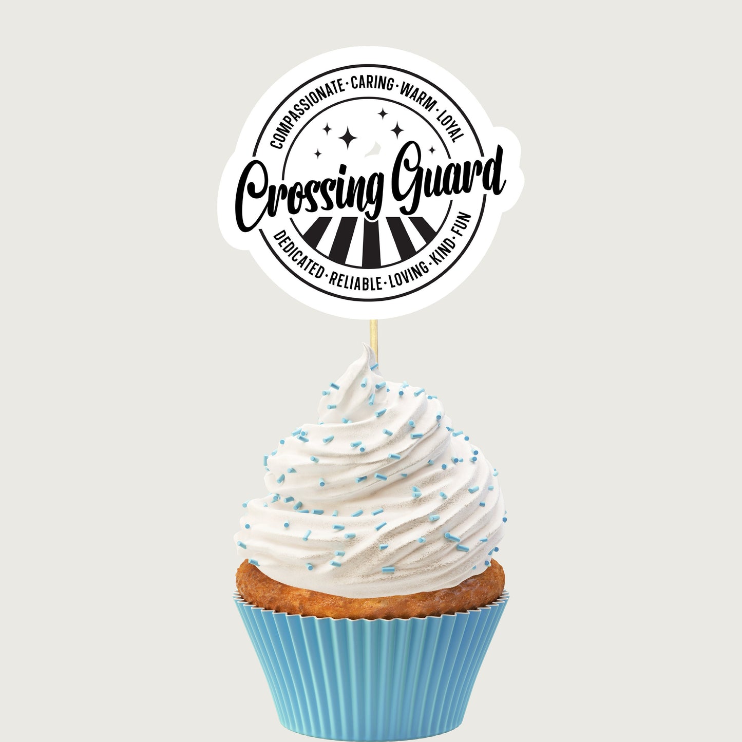 Crossing Guard Cupcake Toppers