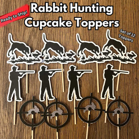 Rabbit Hunting Cupcake Toppers