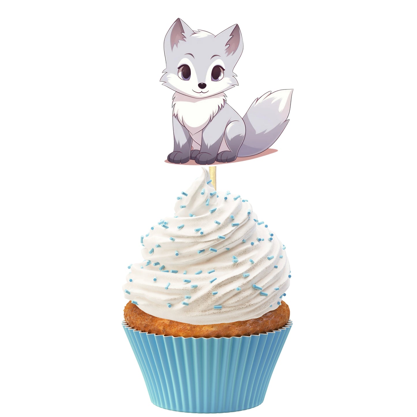 Arctic Fox Cupcake Toppers