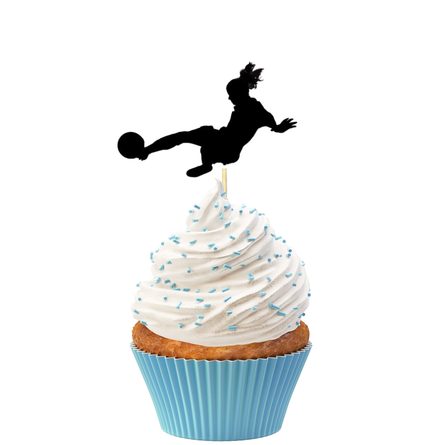 Female Soccer Cupcake Toppers