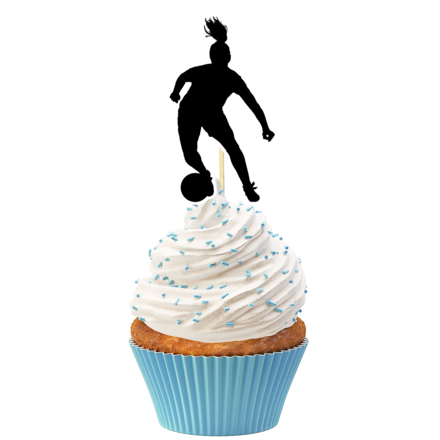 Female Soccer Cupcake Toppers