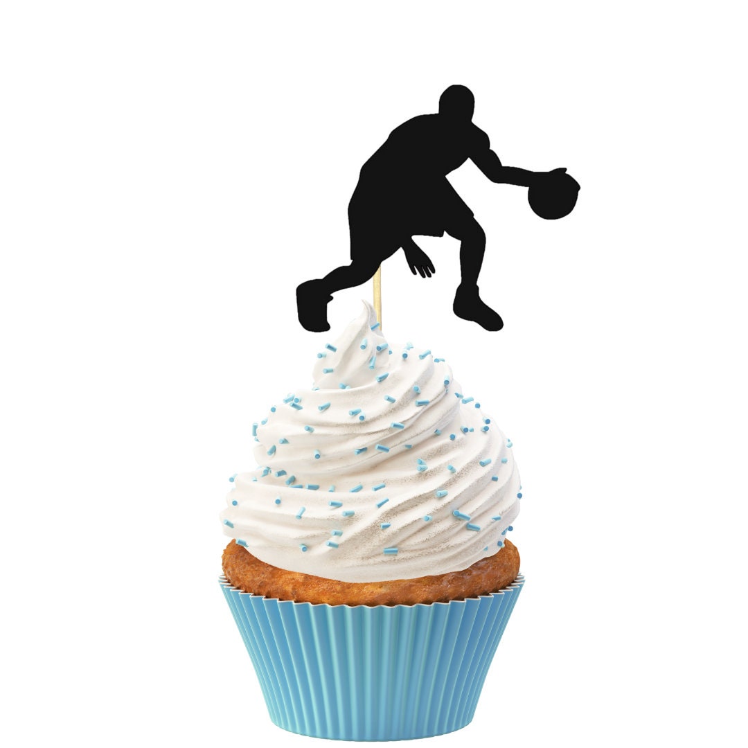 Mens Basketball Cupcake Toppers