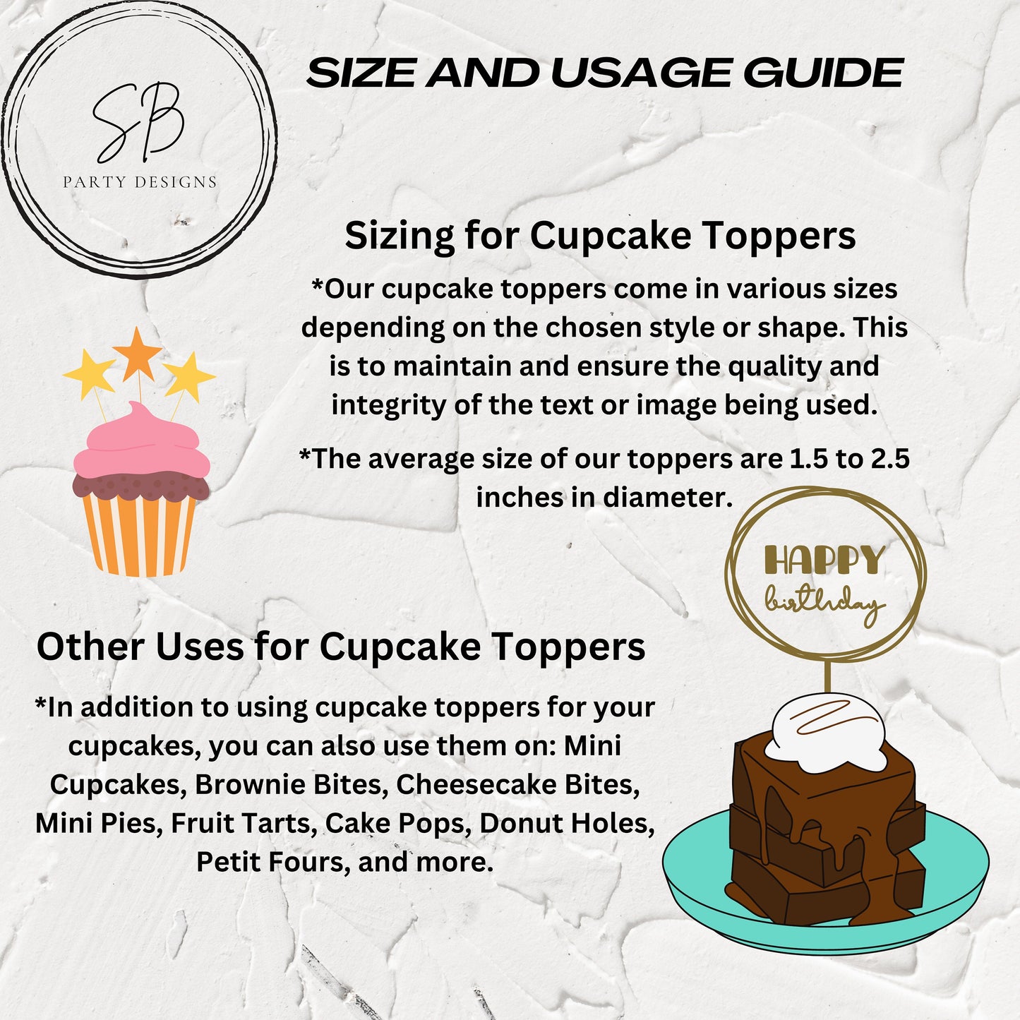 Lets Get Baked Cupcake Toppers