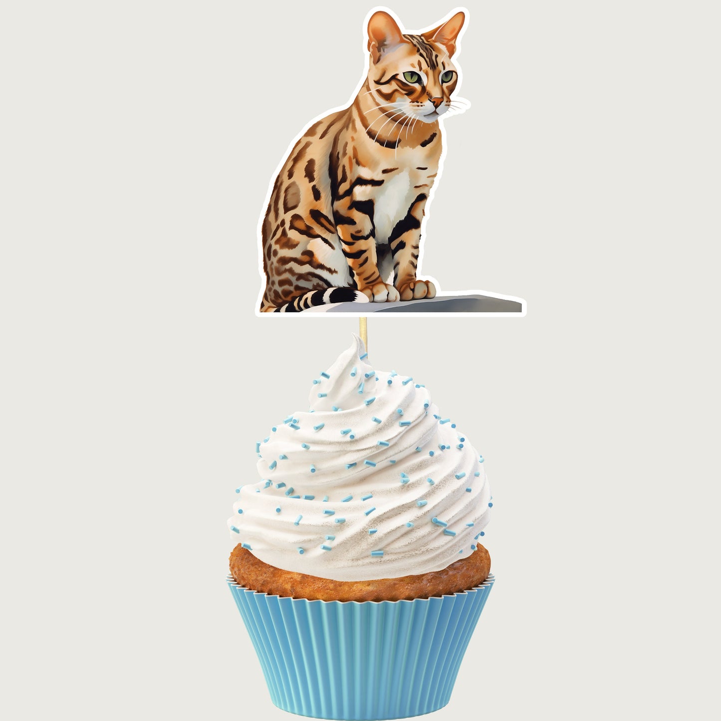 Bengal Cat Cupcake Toppers