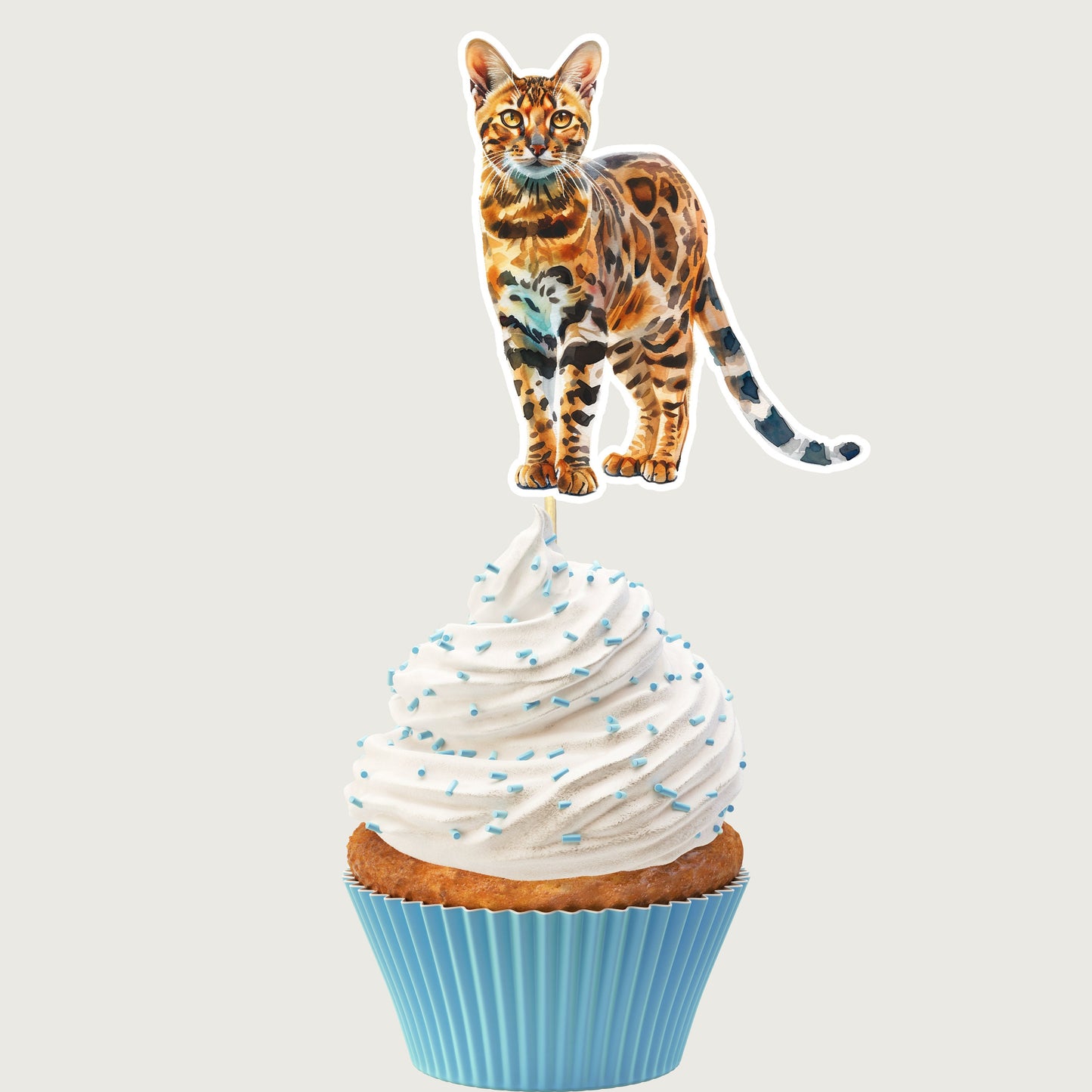 Bengal Cat Cupcake Toppers