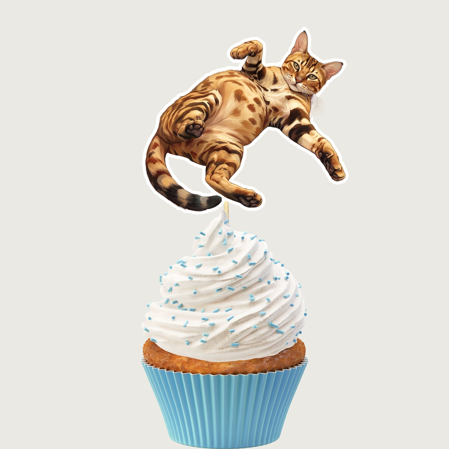 Bengal Cat Cupcake Toppers