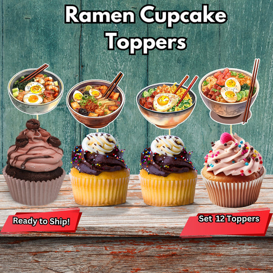 Ramen Cupcake Toppers