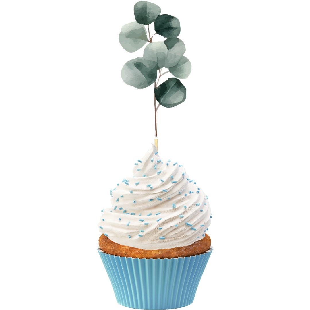 Eucalyptus Cupcake Toppers