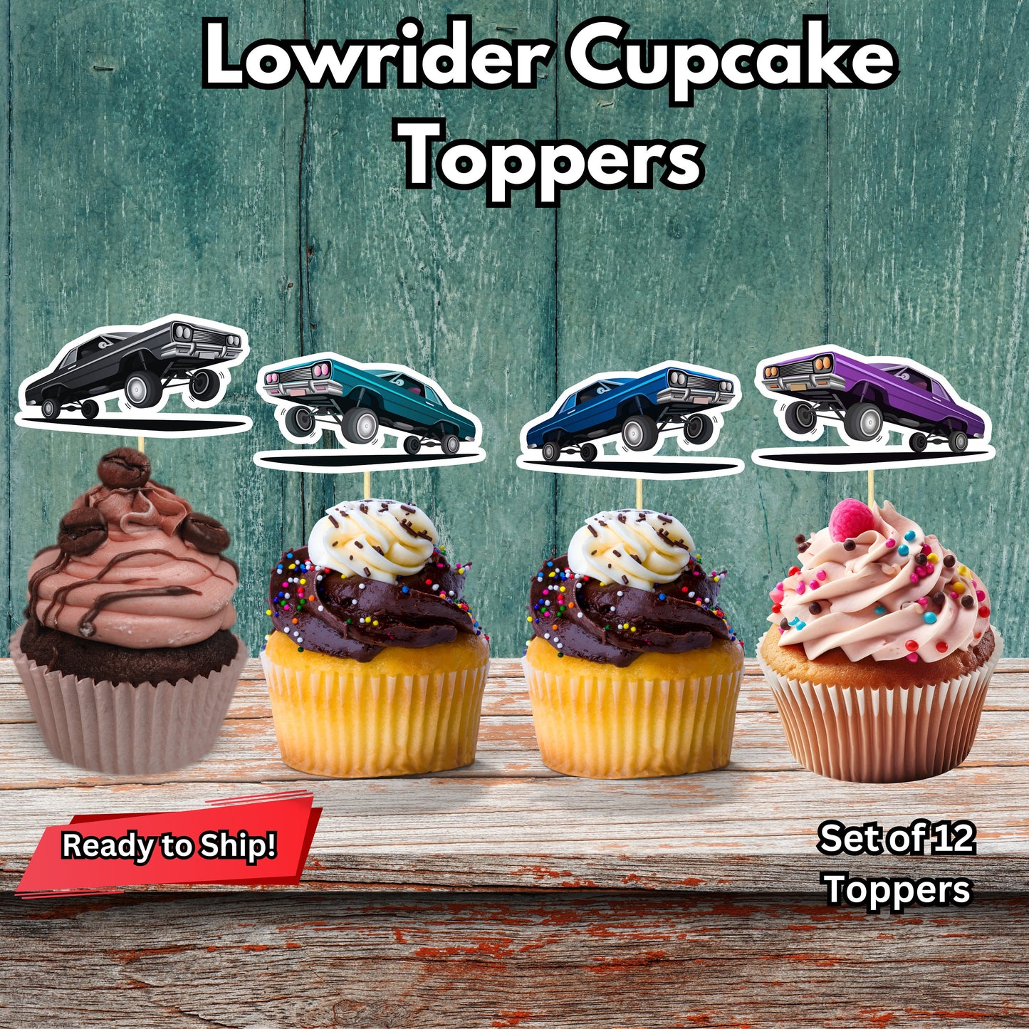 Lowrider Cupcake Toppers