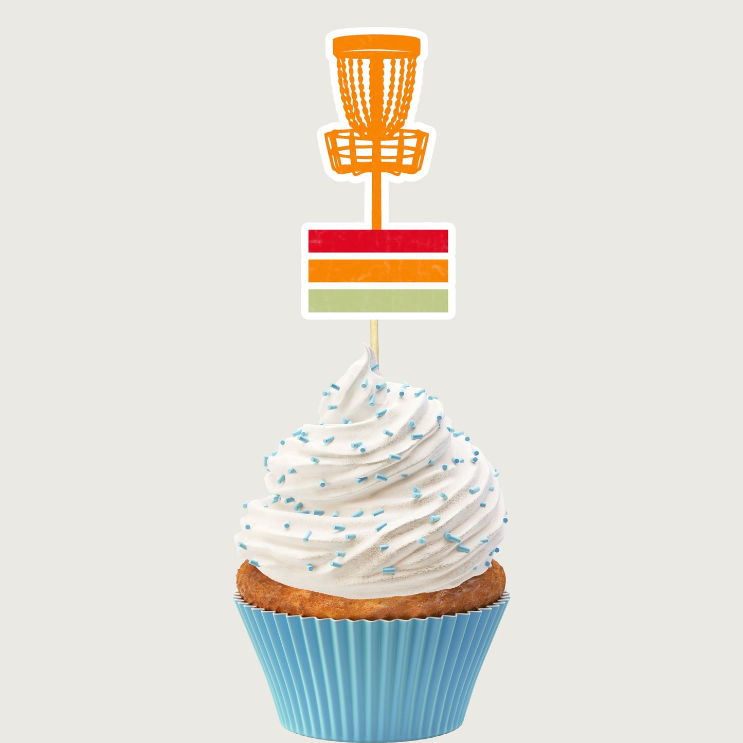 Disc Golf Cupcake Toppers